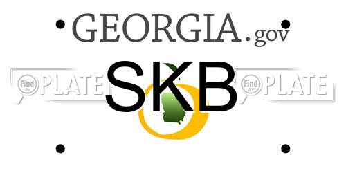 SKB Georgia License Plate