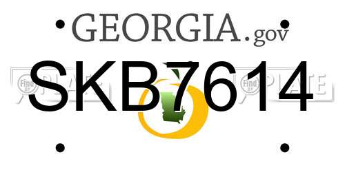 SKB7614 Georgia License Plate