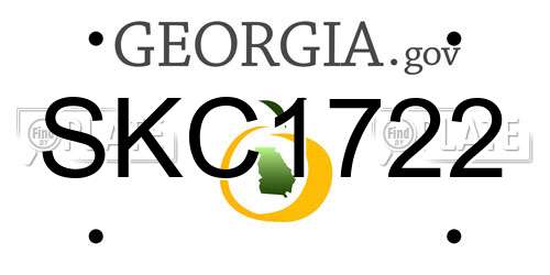 SKC1722 Georgia License Plate