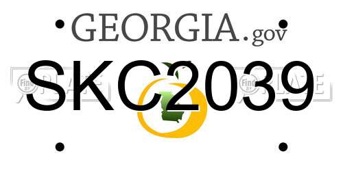 SKC2039 Georgia License Plate