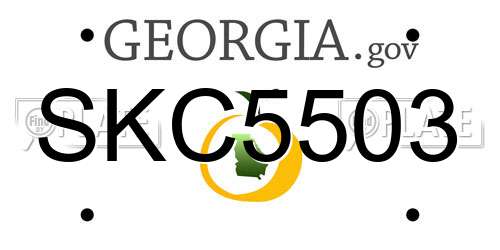 SKC5503 Georgia License Plate