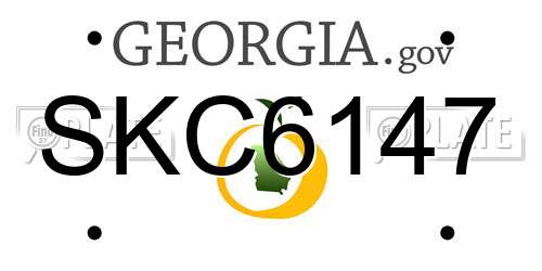 SKC6147 Georgia License Plate