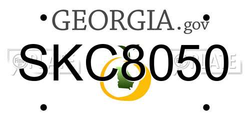 SKC8050 Georgia License Plate