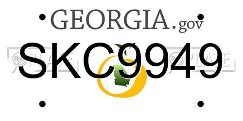 SKC9949 Georgia License Plate