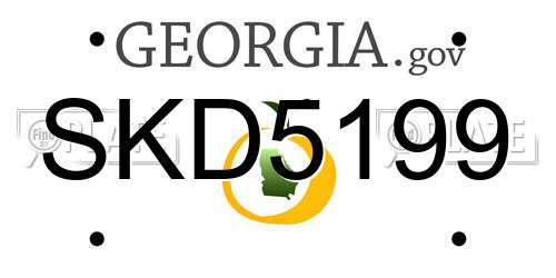 SKD5199 Georgia License Plate