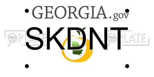 SKDNT Georgia License Plate