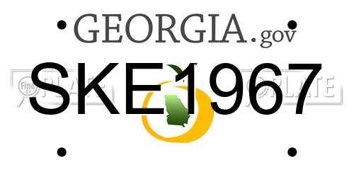 SKE1967 Georgia License Plate
