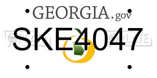SKE4047 Georgia License Plate