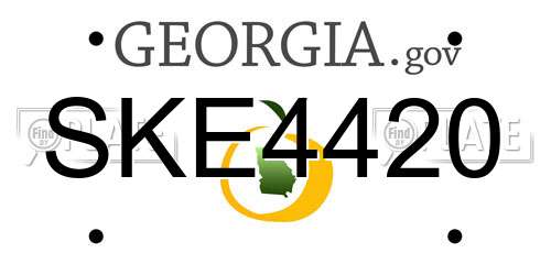 SKE4420 Georgia License Plate
