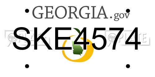SKE4574 Georgia License Plate