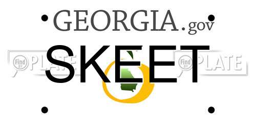 SKEET Georgia License Plate