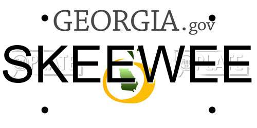 SKEEWEE Georgia License Plate