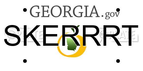 SKERRRT Georgia License Plate