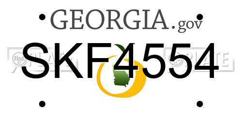 SKF4554 Georgia License Plate