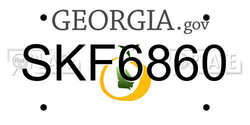 SKF6860 Georgia License Plate