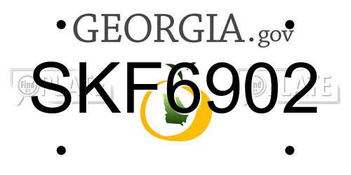 SKF6902 Georgia License Plate
