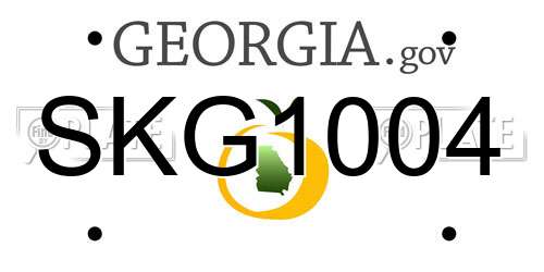 SKG1004 Georgia License Plate