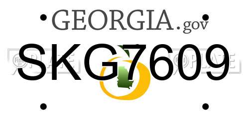 SKG7609 Georgia License Plate