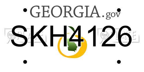 SKH4126 Georgia License Plate