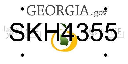 SKH4355 Georgia License Plate