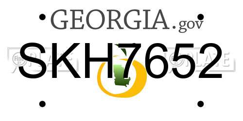 SKH7652 Georgia License Plate