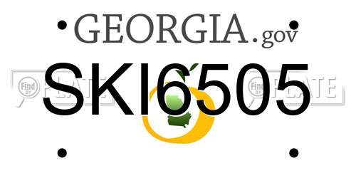 SKI6505 Georgia License Plate