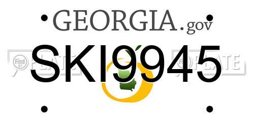 SKI9945 Georgia License Plate