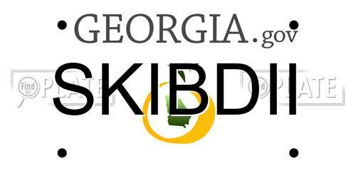 SKIBDII Georgia License Plate