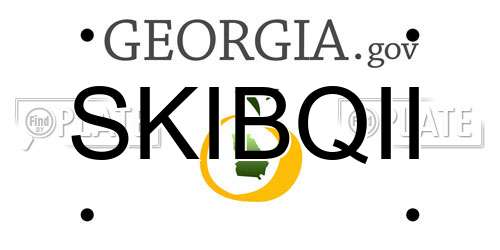 SKIBQII Georgia License Plate