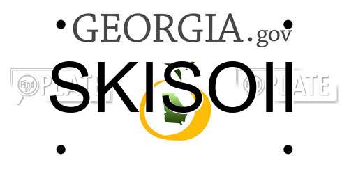 SKISOII Georgia License Plate