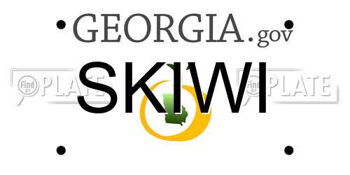 SKIWI Georgia License Plate