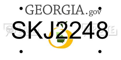 SKJ2248 Georgia License Plate
