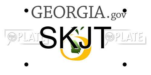 SKJT Georgia License Plate
