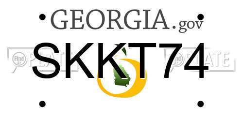 SKKT74 Georgia License Plate