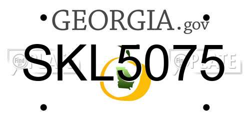 SKL5075 Georgia License Plate
