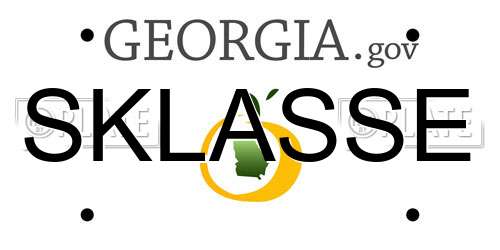 SKLASSE Georgia License Plate