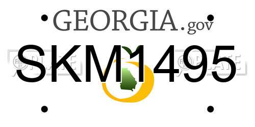 SKM1495 Georgia License Plate