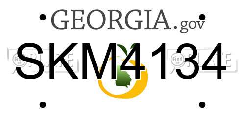 SKM4134 Georgia License Plate