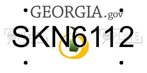 SKN6112 Georgia License Plate
