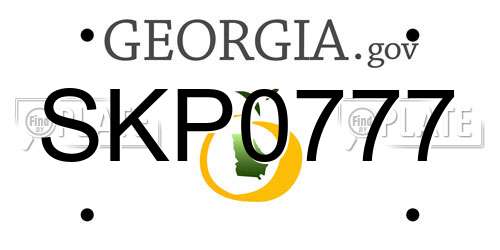SKP0777 Georgia License Plate