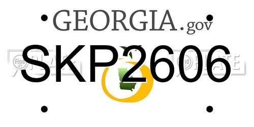 SKP2606 Georgia License Plate