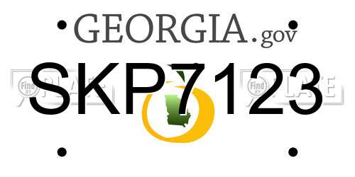 SKP7123 Georgia License Plate