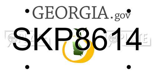 SKP8614 Georgia License Plate