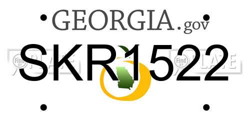 SKR1522 Georgia License Plate