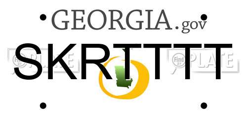 SKRTTTT Georgia License Plate