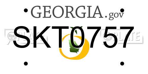 SKT0757 Georgia License Plate
