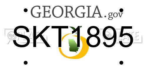 SKT1895 Georgia License Plate
