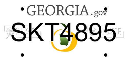SKT4895 Georgia License Plate