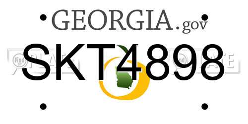 SKT4898 Georgia License Plate