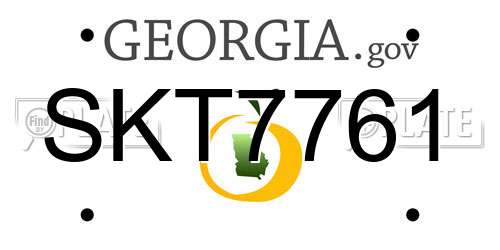SKT7761 Georgia License Plate